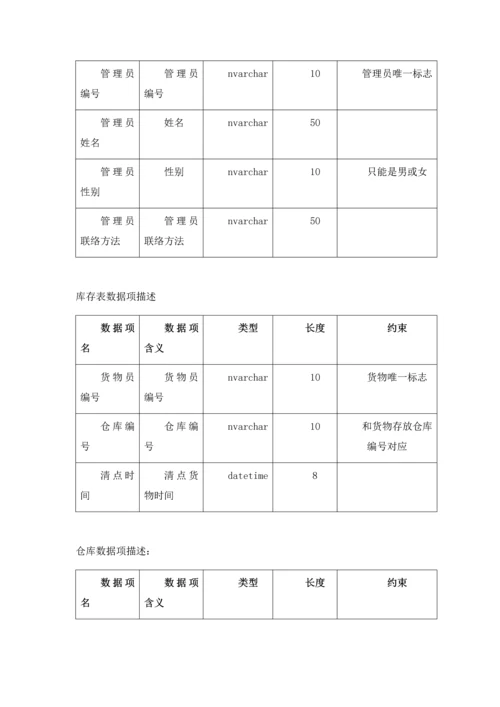 仓库综合管理系统的数据库设计.docx