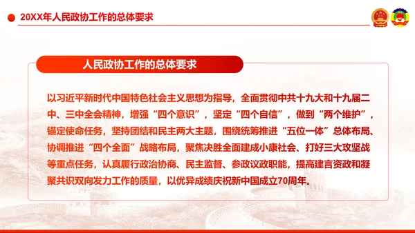 全国两会之政协工作报告学习解读PPT模板