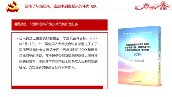 党的百年光辉历程和历史贡献通用PPT模板