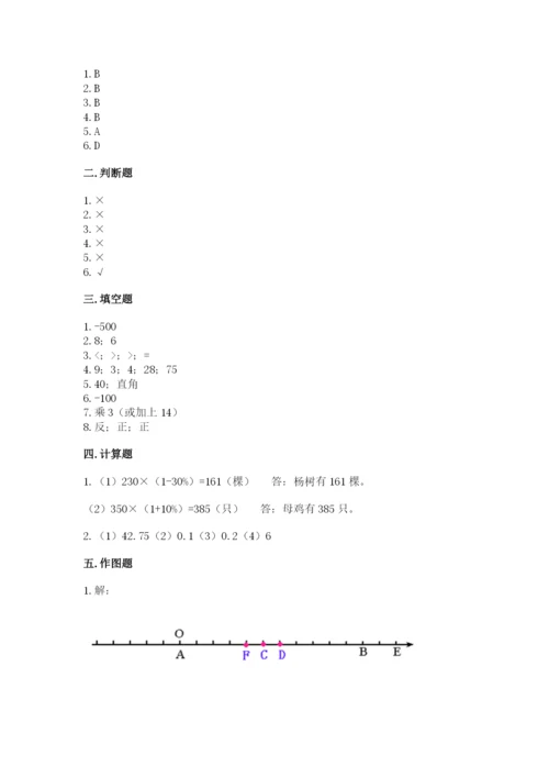 平凉市六年级下册数学期末测试卷精品加答案.docx