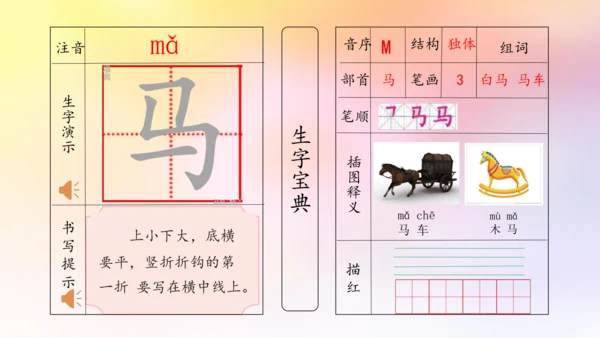 【拼音生字宝典】统编版语文一上第七单元生字课件(共30张PPT)