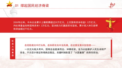 国资国企发展成就综述：勇扛大国“顶梁柱”使命担当专题党课PPT