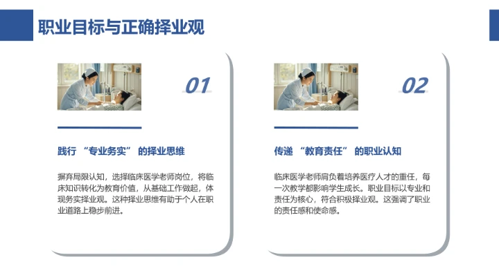 蓝色商务临床医学专业大学生求职个人能力综合展示职业生涯规划PPT模版