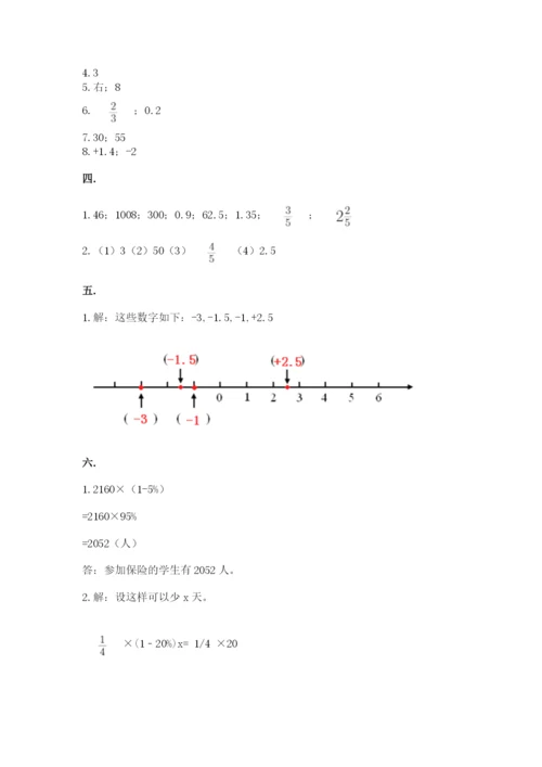 北师大版数学小升初模拟试卷附参考答案（能力提升）.docx