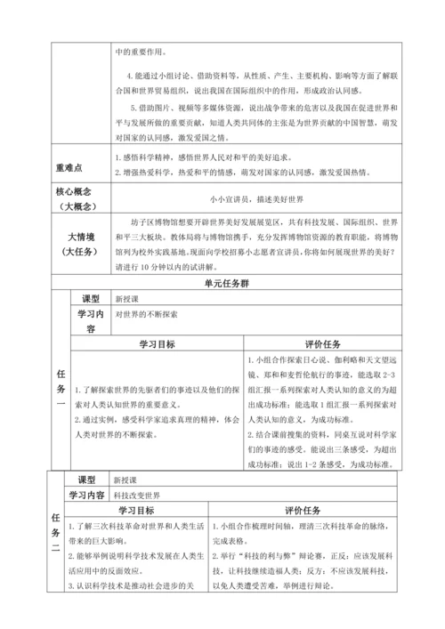 第四单元大单元任务群教学设计