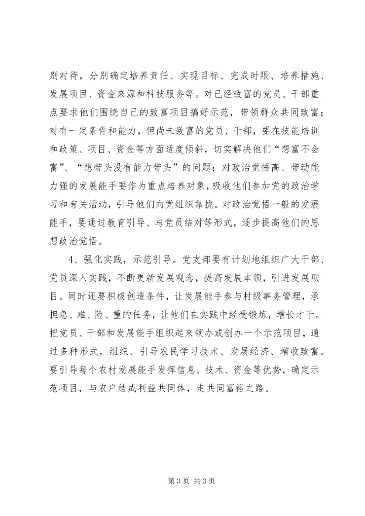 村党支部“双培双带”先锋工程工作计划 (3).docx