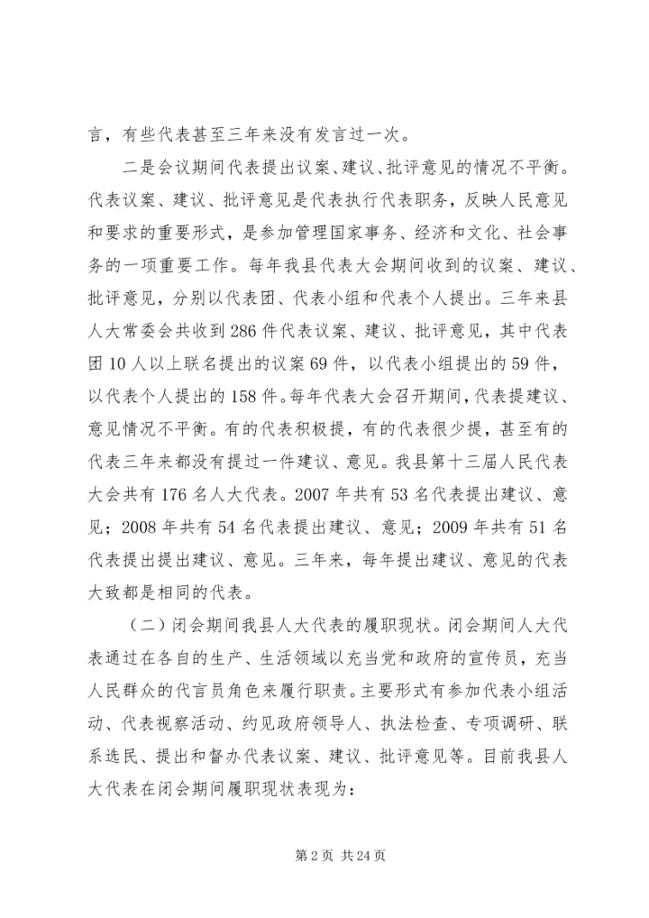 人大代表履职现状.docx