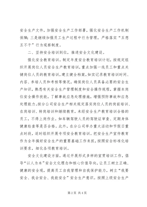 公司综合服务中心安全生产工作要点.docx