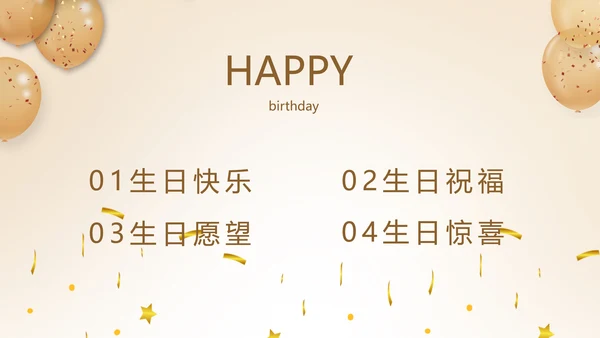 生日快乐生日派对纪念册相PPT