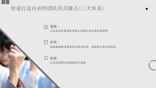 灰色商务形状风如何打造内训师团队