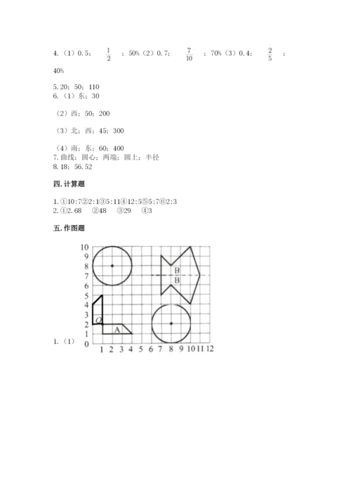 六年级上册数学期末测试卷附参考答案（满分必刷）.docx