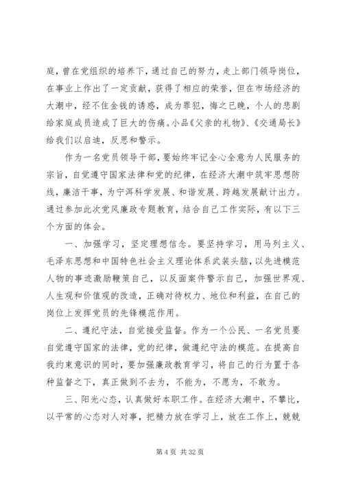 党风廉政专题教育心得体会.docx