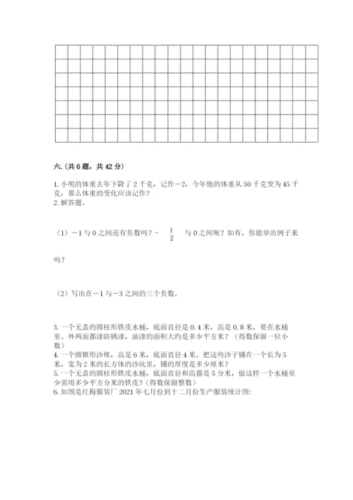 苏教版六年级数学下学期期末测试题及答案一套.docx