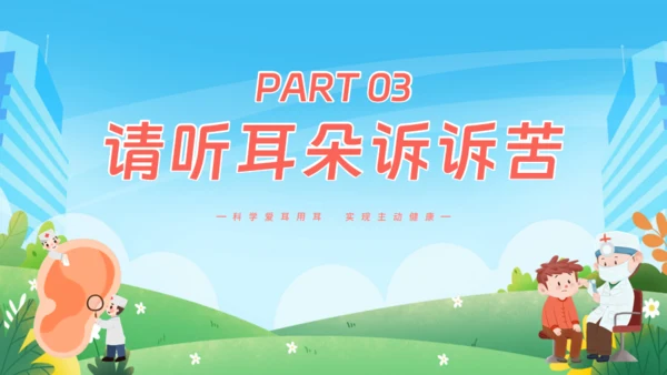 耳朵听力全国爱耳日通用PPT模板