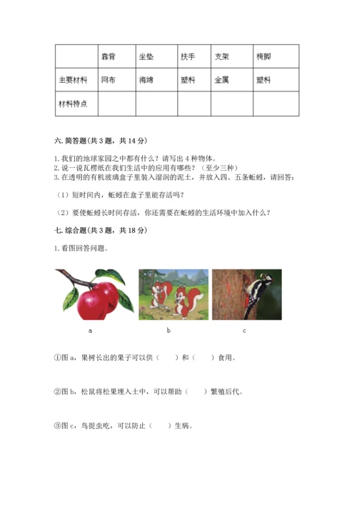 教科版二年级上册科学期末测试卷精品含答案.docx