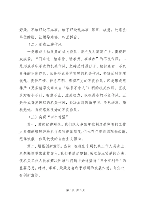 在全市机关作风整顿动员大会上的讲话.docx