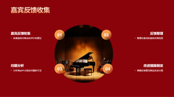 红色简约新春元旦晚会PPT模板