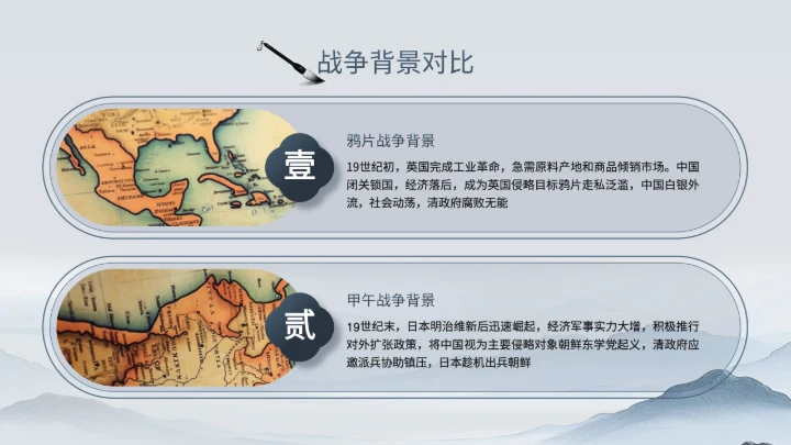 浅蓝色中国风《近代史纲要》历史课件PPT