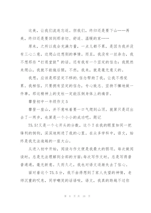 攀登初中一年级作文5篇.docx