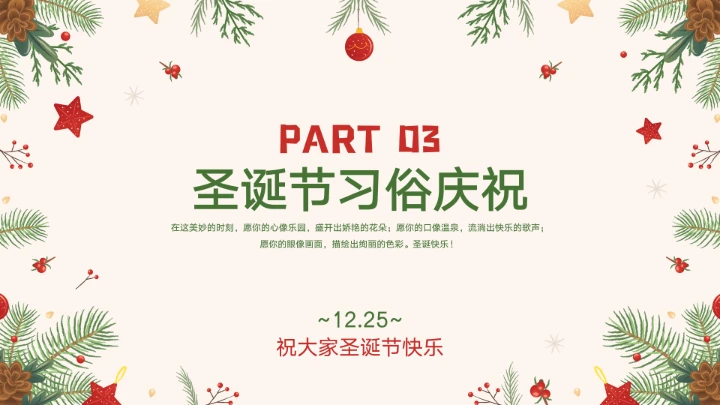 圣诞节节日介绍PPT