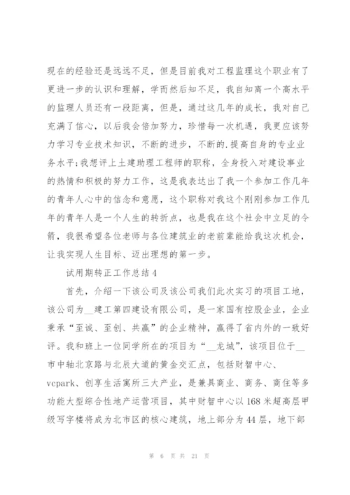试用期转正工作总结（10篇）.docx