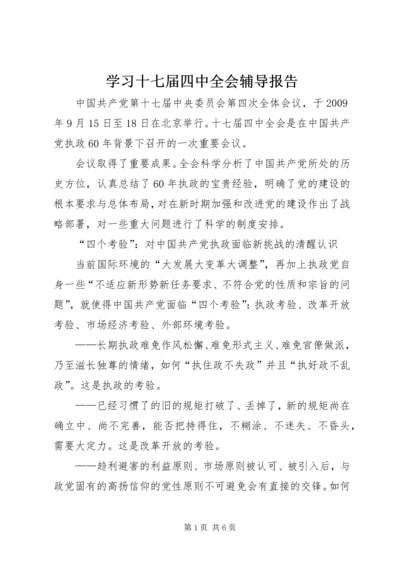 学习十七届四中全会辅导报告.docx