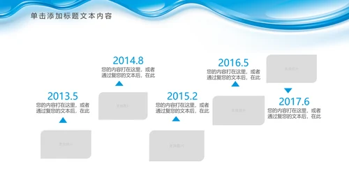 蓝色水资源纯净水行业环保PPT模板