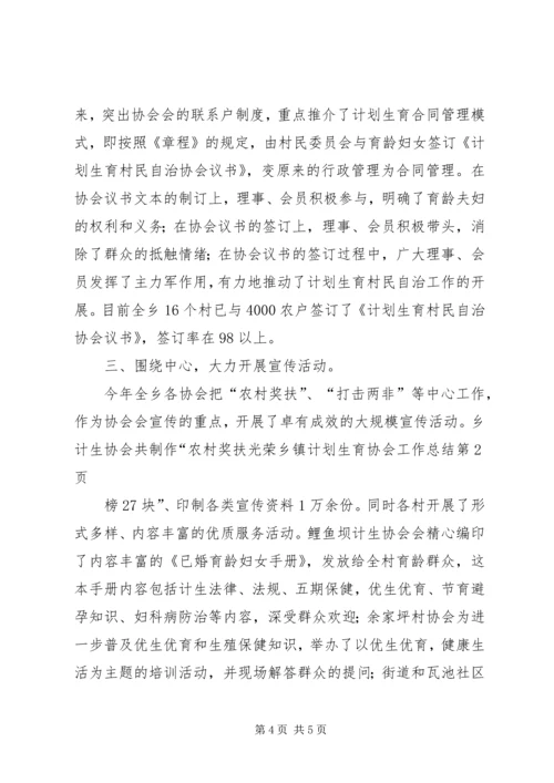 乡镇计划生育协会工作总结.docx