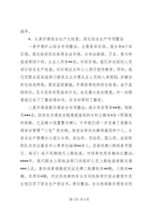 乡镇安全生产工作履职报告书.docx