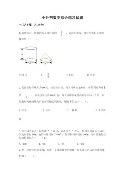 小升初数学综合练习试题（全优）.docx