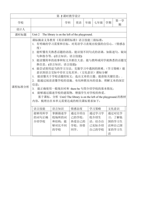 Unit 1 There are thirty students in my class.教学设计