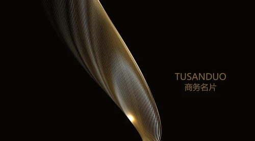 简洁大气商务通用黑金风个性名片模板