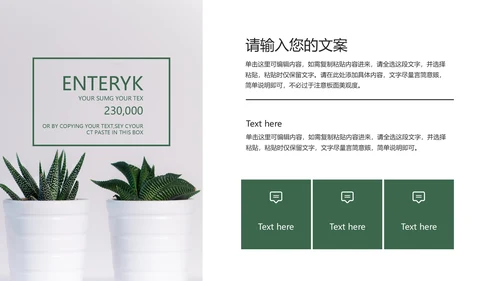 绿色清新简约风月度总结PPT模板