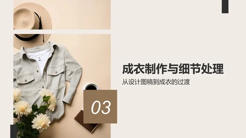 灰色简约风从灵感到成衣PPT模板