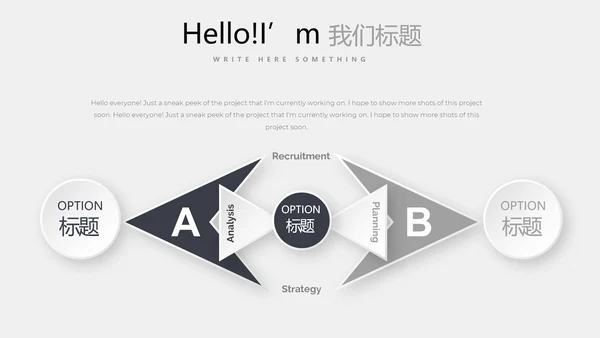 灰色公司产品介绍宣传通用PPT动态模板