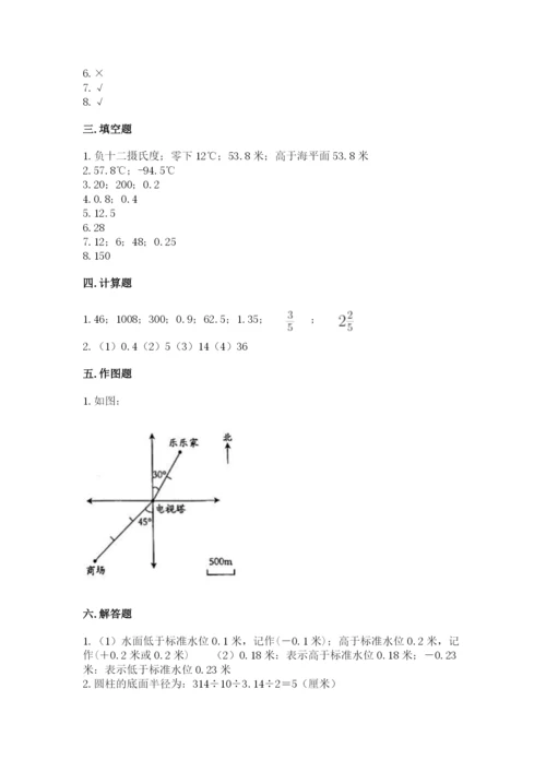 沪教版数学六年级下册期末检测试题及答案【有一套】.docx