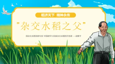 杂交水稻之父袁隆平通用PPT模板