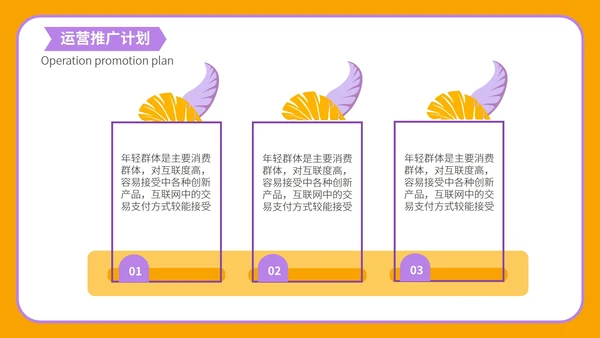 橙色卡通简约商业营销策划方案PPT模板