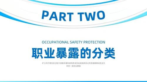 蓝色系商务简约护士职业安全防护PPT课件职业健康知识培训