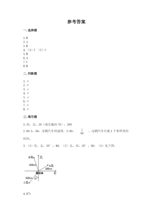 2022人教版六年级上册数学期末卷及参考答案【突破训练】.docx