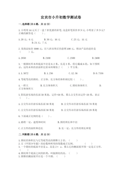 宜宾市小升初数学测试卷完美版.docx