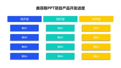 简约风项目产品开发进度3项PPT图文页