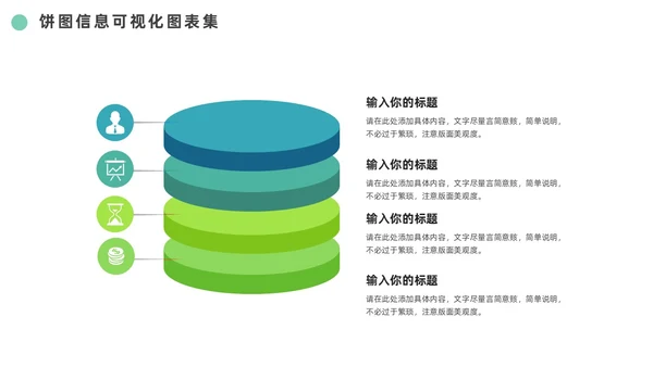 绿色通用饼图信息可视化图表集PPT