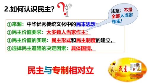 第三课追求民主价值复习课件(共26张PPT)
