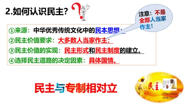 第三课追求民主价值复习课件(共26张PPT)