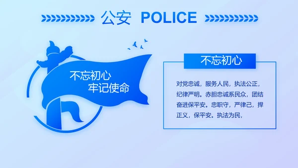 蓝色大气公安警察案件汇报动态PPT