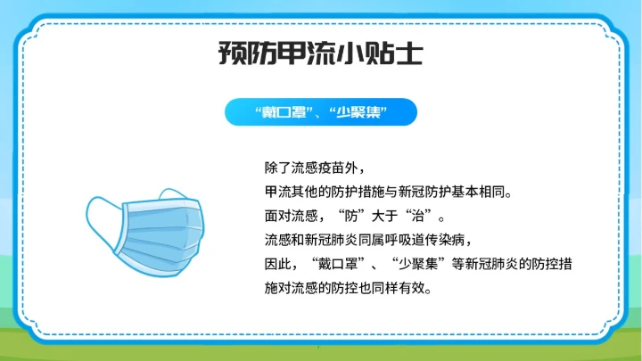 预防甲型流感病毒医学知识PPT模板