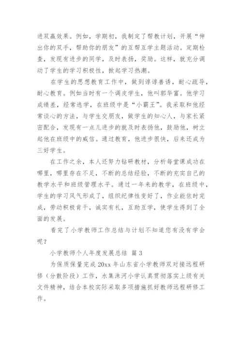 小学教师个人年度发展总结.docx