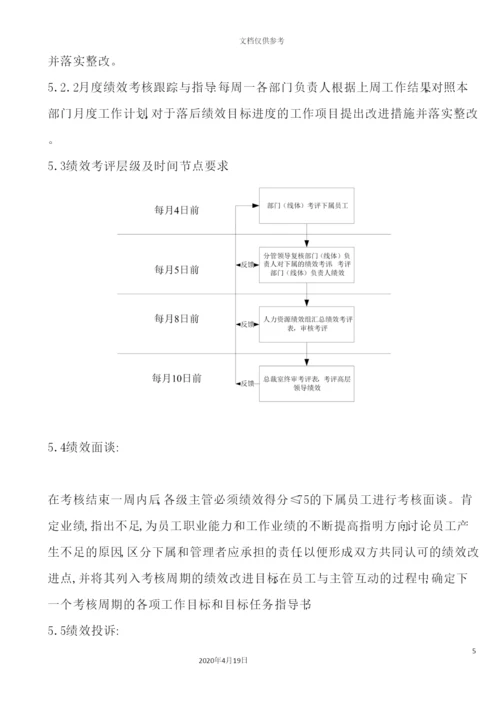 绩效考核管理制度范本.docx