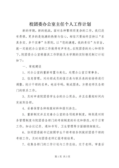 校团委办公室主任个人工作计划.docx